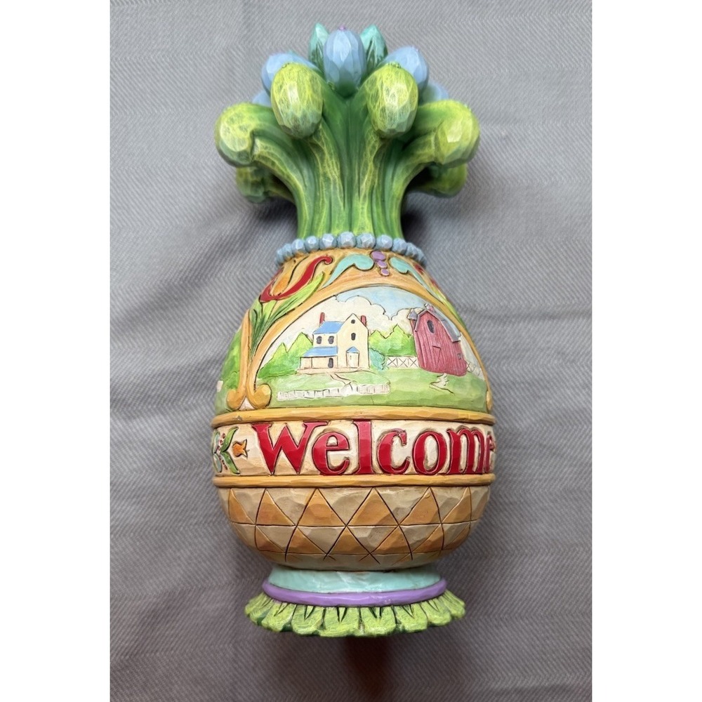 Enesco Jim Shore Heartwood Creek Pineapple Figurine Welcome Friends~ #4057702